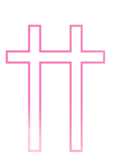 confessions tattoo studio logo in pink and faded white